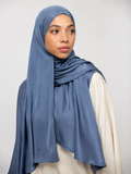 Hijab Jersey Premium Satiné Bleu clair