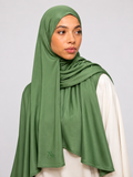 Hijab Jersey Premium Luxe mat - Vert