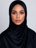 Hijab Jersey Premium Satiné Noir
