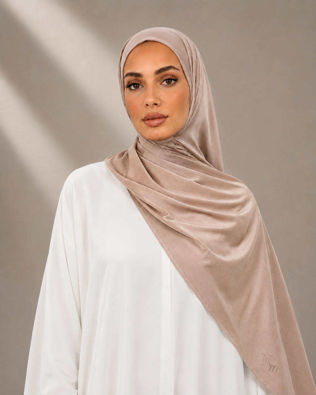 Hijab  Jersey Premium satiné Beige Nelya