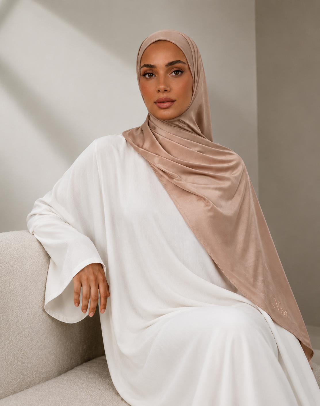 Hijab  Jersey Premium satiné Beige Nelya