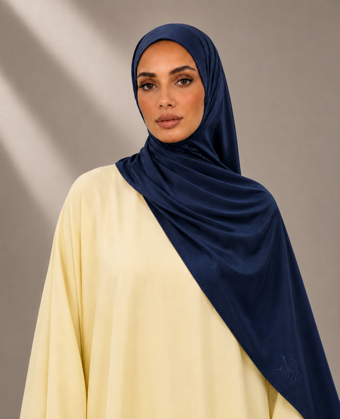 Hijab Jersey Premium Luxe mat- Bleu marine